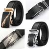 Two-Layer Leather Automatic Buckle Belt, Men'S Genuine Leather Belt, Casual Business Cowhide Belt