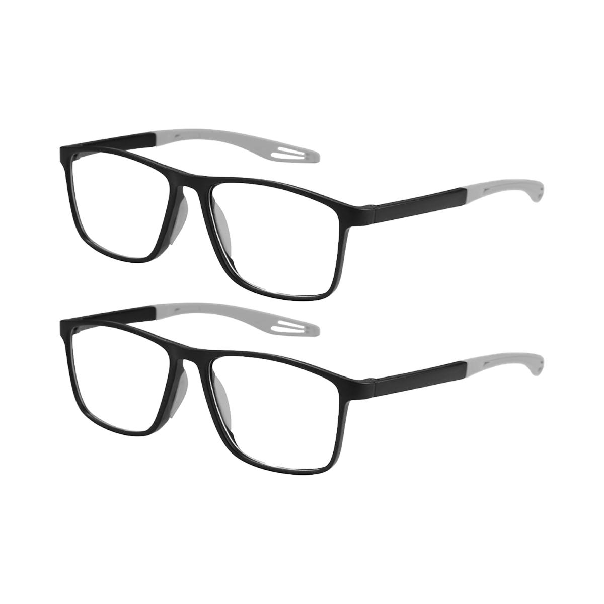 

2 шт. Прогрессивные мультифокальные очки для чтения для мужчин, блокирующие синий свет, компьютерные очки 3-в-1 с легким переключением ближнего/дальнего зрения 3.0