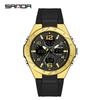 Sanda Men's Multifunctional Dual Display Luminous Waterproof Sports Watch for Teens