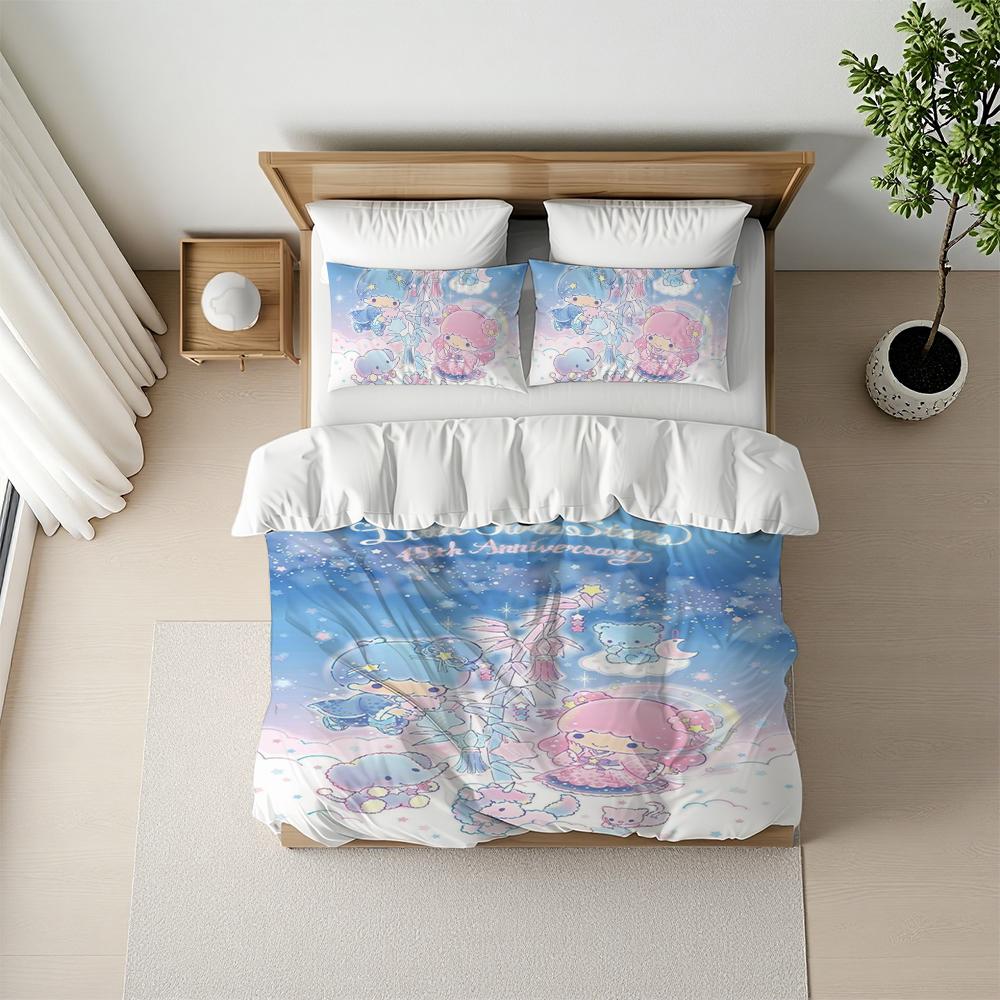 Little T-Twin S-Stars Duvet Cover Set Home Style Bedding Soft Laundry Cotton Bed 3 Piece Set Student Dormitory Gift