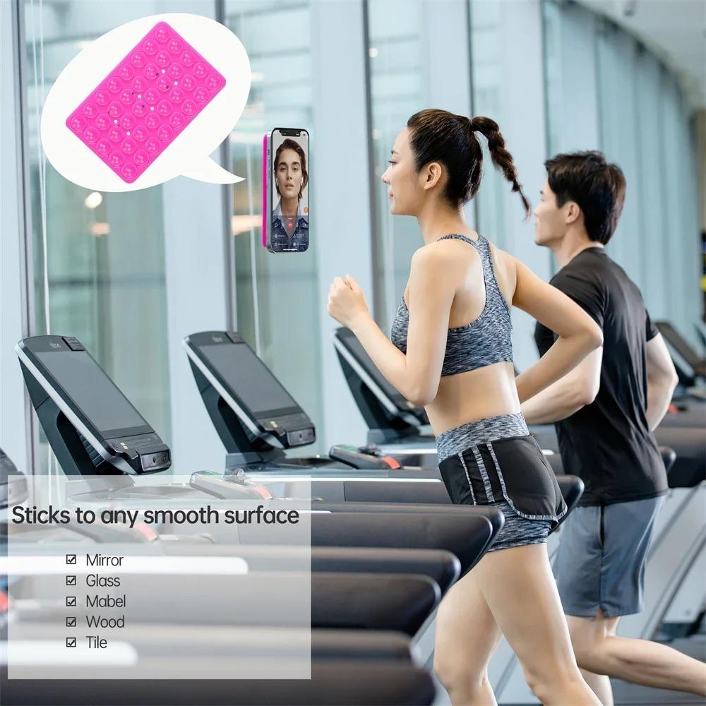 Double Sided Silicone Suction Cup Phone Case Detachable Adhesive Silicone Rubber Sucker Pad For Hands-Free Strong Grip Holder