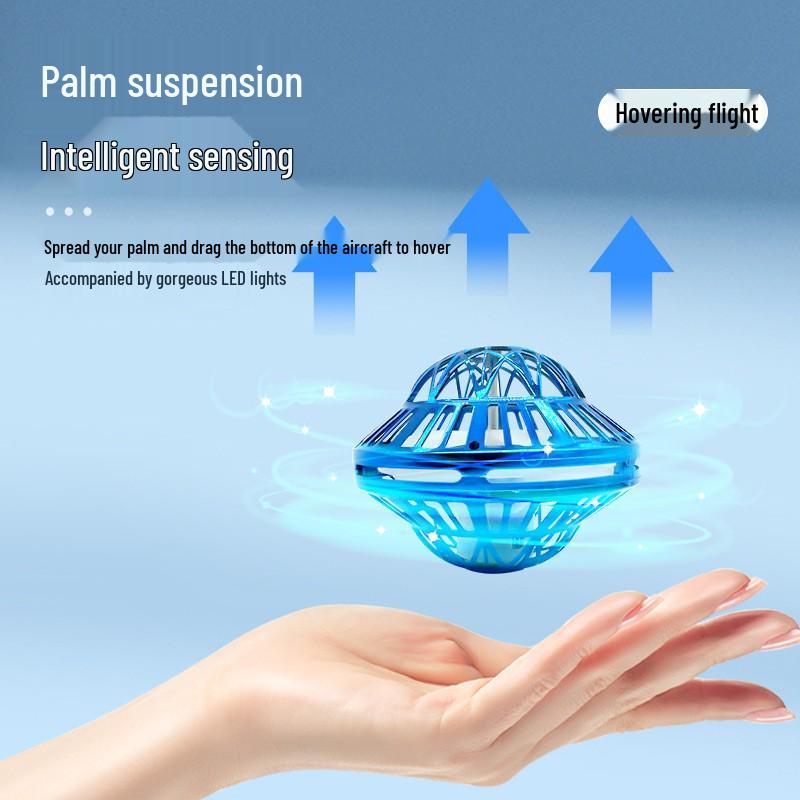 UFO Induction Flying Saucer Ball - Drop-resistant, UV Electroplated Gyro Toy for Kids