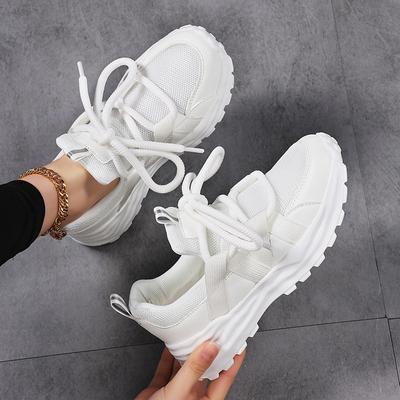 New Mesh Breathable Sneakers Dad Shoes Women's Versatile Fashion Thick-soled Heightening Casual Shoes
