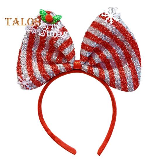

Рождественская повязка на голову с бантом для детей и взрослых, карнавальный костюм, украшение для вечеринки, красный, зеленый, с блестками, рождественский головной убор, реквизит для фотосъемки 3