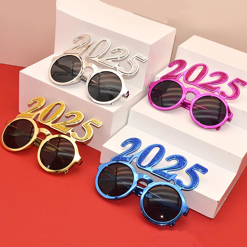 2025 Number Eyeglasses Happy New Year Glasses Cosplay Prop