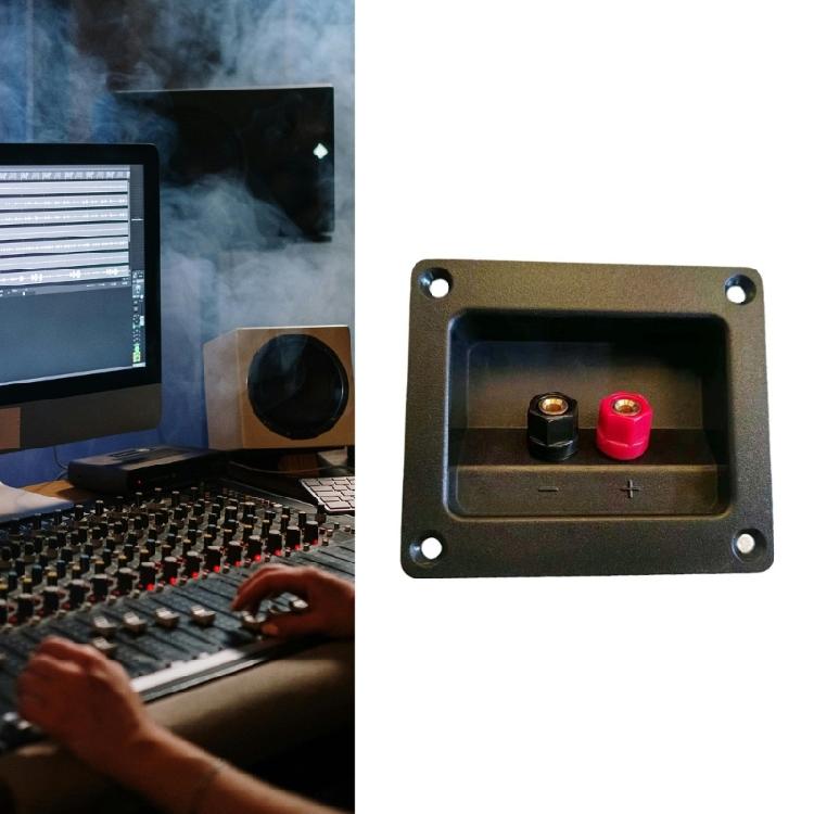 Live Speaker Junction Box Speakers Terminals Box Shell 2 Coppers Binding Post Wire Cable Connectors