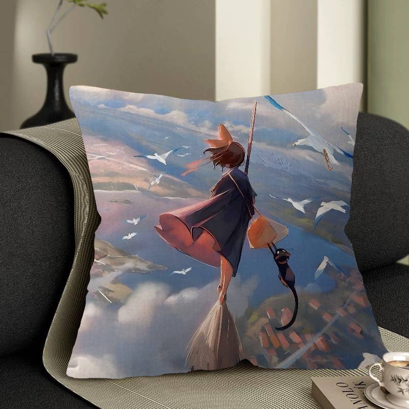 Anime KKikis DDelivery service Pillow Anime Pillow Sofa Bed Head Pillow Cover Cushion Cover x cm Fashion