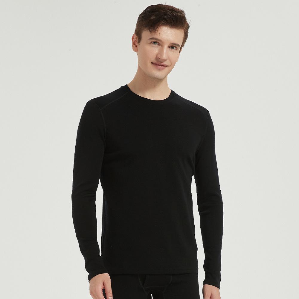 

Мужской термотоп из мериносовой шерсти для походов с быстрым высыханием - Плотный с длинным рукавом, 300 г XX-Large