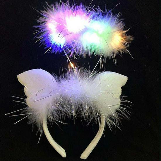 Luminous Feather Rabbit Ears Headband - Graduation Gift