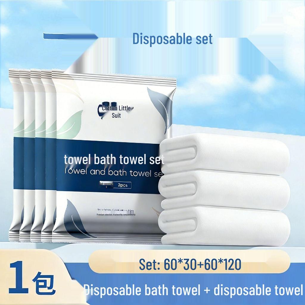 Individually Packaged Portable Disposable Bath Towels—Thickened and Enlarged for Travel, Hotels, and Guesthouses