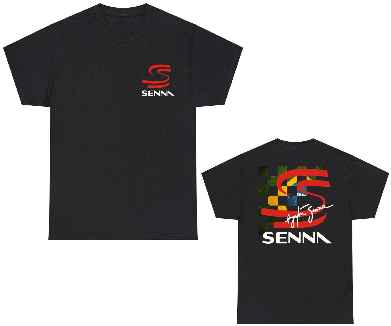Ayrton Senna Logo T-Shirt: Brazilian Racing Legend 4XL