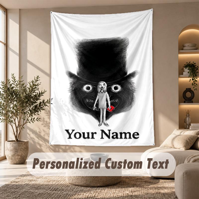 Tapestry Custom Name Text, Wall Hanging Tapestry Home Room DecorThe Babadook