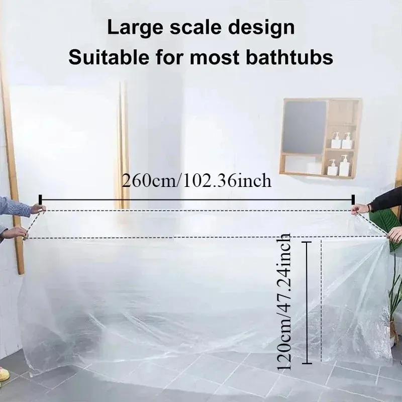 1/3/10PCS Disposable Bathtub Cover Portable Bathtub Liner Oversized Salon Home Travel Hotel Cleaning Anti Dirt Protective Film