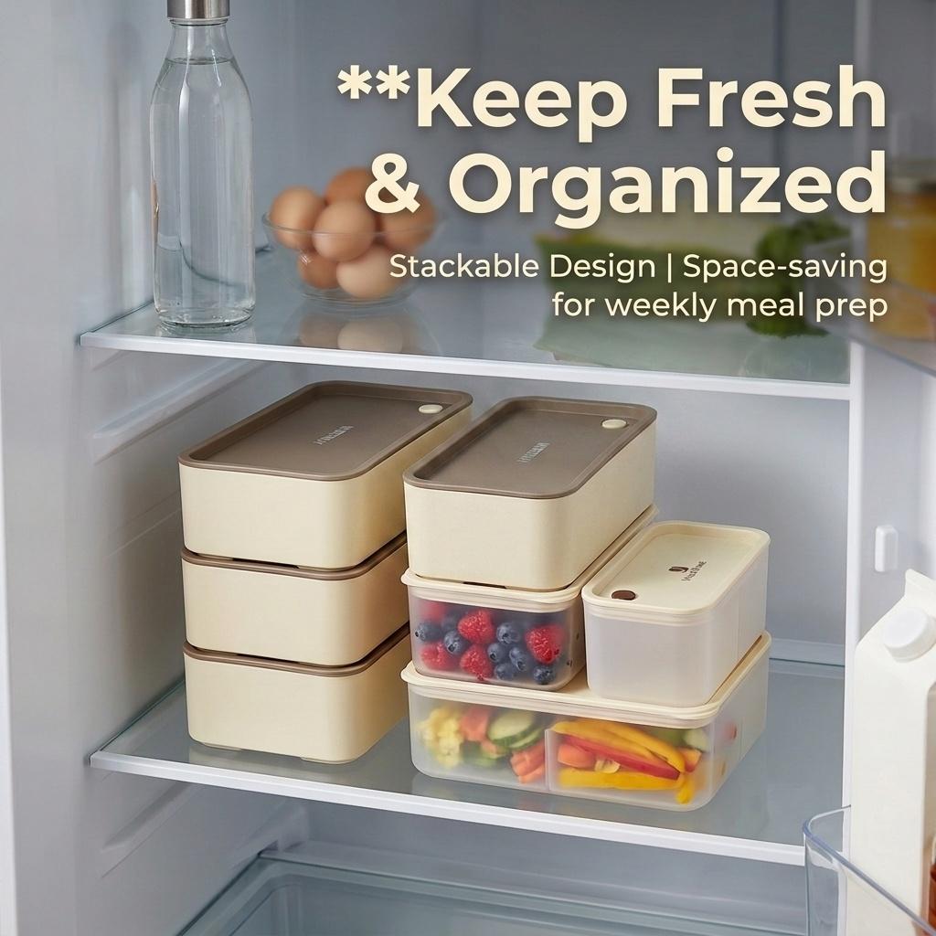 Reusable Plastic Bento Box For Kids Students Camping Picnic Sealed Lunch Box Microwave Heatable Portable Food Storage Container