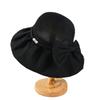 Spring and summer new women's sunscreen cap knitted head versatile breathable sun hat big bow foldable fashion sun hat