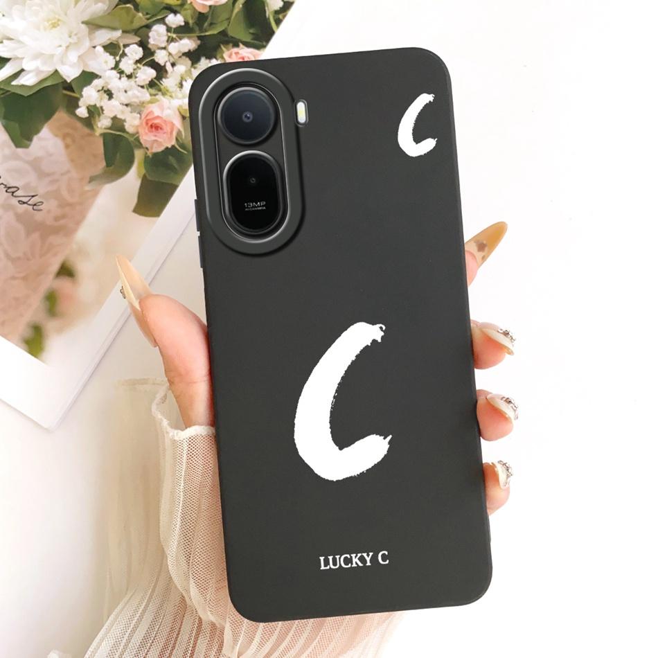 For Xiaomi Redmi A7 Pro 2026 Lucky Initial Letter Phone Case For Redmi A7Pro Soft Silicone Cases Bumpers