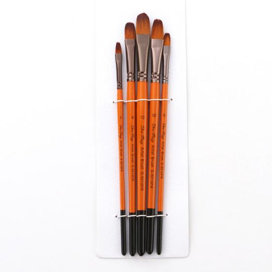 5Pcs Artist Nylon Hair Paint Brushes Acrylic Watercolor Oil Painting Pen