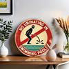 Vintage "No Urinating In Swimming Pools" Aluminum Sign