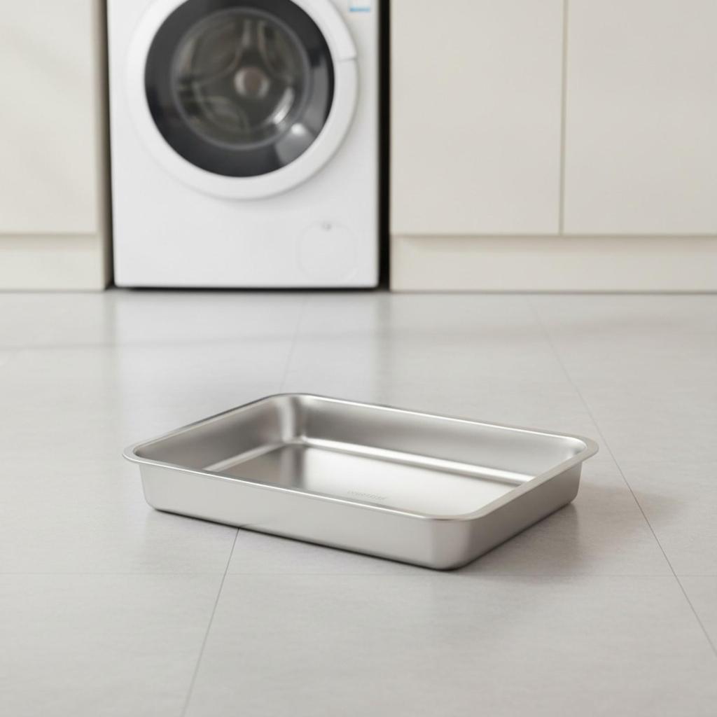 WC per animali domestici Facile da pulire Rettangolare Acciaio Inossidabile Vaschetta igienica Non Porosa H10cm 60x40cm