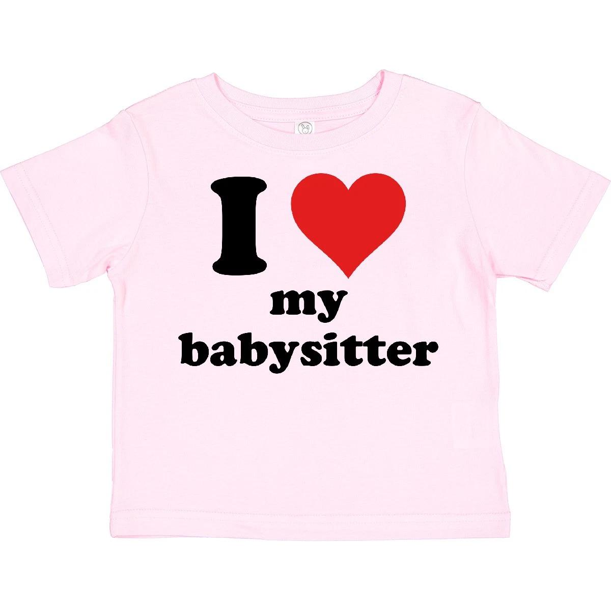 

Inktastic I Heart My Babysitter Toddler T-Shirt Love Gift Child Preschooler Kid 100