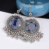 TopHanqi Indian Earring For Women Antique Ethnic Copper Color Small Bells WaterdropTassel Earrings Turkish Tribal Gypsy Zircon