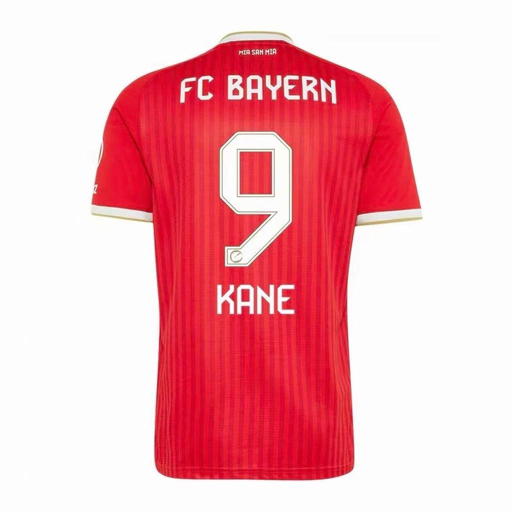 FC Bayern Munich Kane 9 Jersey Red Polyester Oversize Printed