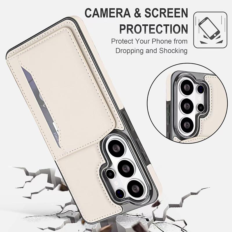 For Samsung Galaxy S26Ultra S22 S24 S23 S25 Plus FE A16 A17 A26 A36 A56 A57 Multifunctional Card Slot Holder Magnetic Phone Case