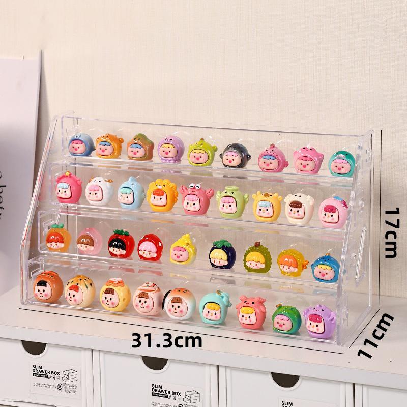 Small Ornament Display Box Fruit And Vegetable Naughty Bag Mini Blind Box Rack Storage Transparent Display Rack