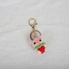 Cute Mini Crochet Pink Pig Keychain Handmade Cartoon Animal Backpack Charm Soft Knitted Accessory for Souvenir Gift