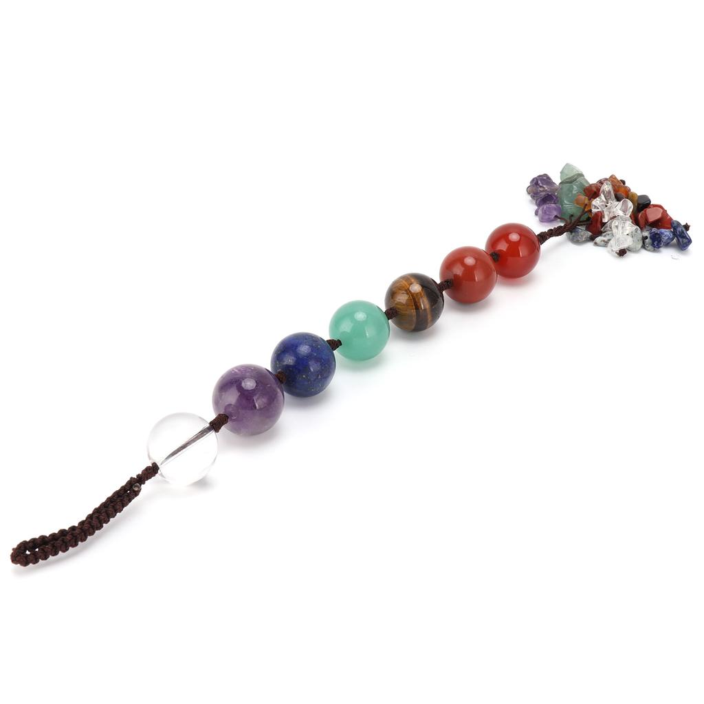 7 Chakra Crystal Pendant Car Hanging Ornament Pendulum Home Decoration for Yoga Meditation