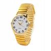 Montre Homme et Femme Confortable, Étendue, Sur un Bracelet Élastique, Bracelet Doré, Senior