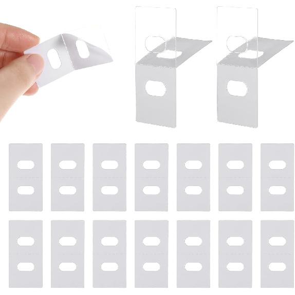 60 PCS Vertical Blinds Replacement Slats, Self-Adhesive Vertical Blind Repair Tabs Kit Clear Blinds Replacement Kits Slats Blind Fixer Tabs