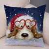 50 Style Merry Christmas Cushion Cover Decor Cute Cartoon Santa Claus Snowman Pillow Case Soft Plush Pillowcase for Sofa Home