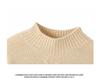 Women's Cashmere Cable Knit Top: Half-High Neck, Loose Fit, Warm Slimming Base Layer for Autumn and Winter