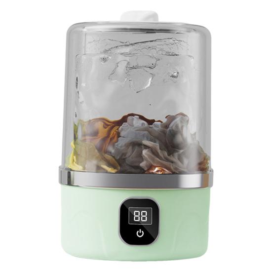 Portable Mini Washing Machine Underwear Socks Washer Large Capacity Digital Display Rechargeable Cordless Laundry Machine