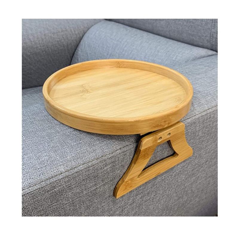 Cozy Sofa Armrest Tray Wooden Sofa Disc Foldable