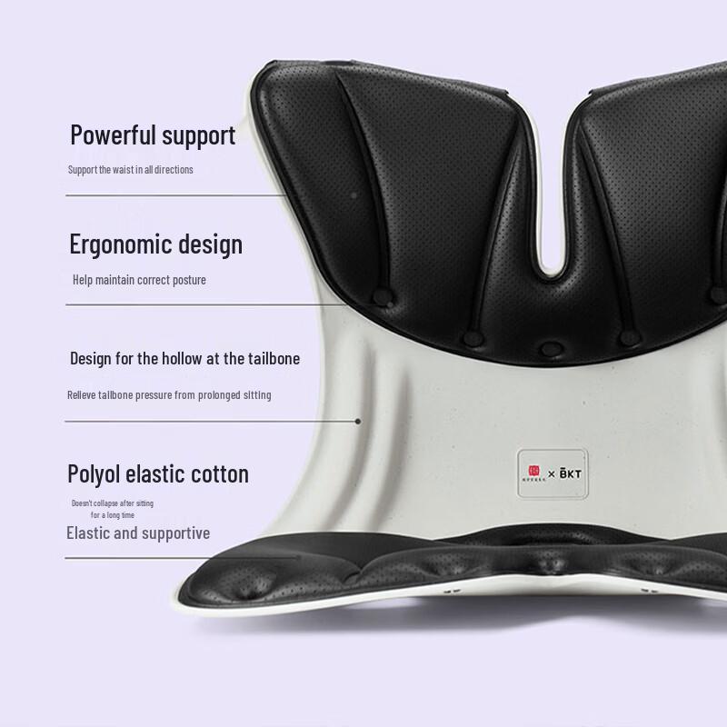BKT Ergonomic Leather Lumbar Support Cushion