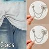 Strong Magnetic Jeans Cuff Clips Anti-Slip Grip Cute Chain Decor Adjustable Trouser Length for Casual Outdoor Walking