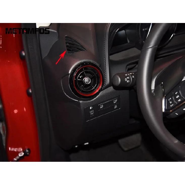 For Mazda CX-3 CX3 2014-   2024 Carbon Fiber Front Upper Air Condition AC Vent Outlet Cover Trim Sticker Car Styling