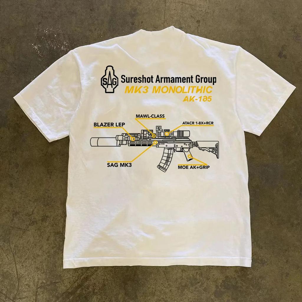 MK3 Chassis System Monolithic AK105 Rifle TShirt 100 Cotton ONeck Short Sleeve Summer Casual Unisexs Tshirt Streetwear