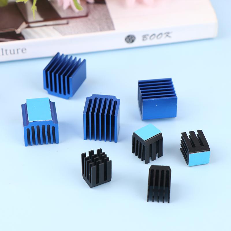 4Pcs 3D Printer Parts Blue Stepper Motor Driver Module Heat Sinks With Glue Cooling Block Heatsink For A4988 Drive