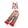 Seaside Holiday Cut Out Crocheted Flower Color Lace Sling Vest Two-Piece Set Ethnic Style Retro High Waist Loose Pants