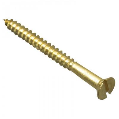 Forgefix Wood Screws, Slotted, Csk, Brass
