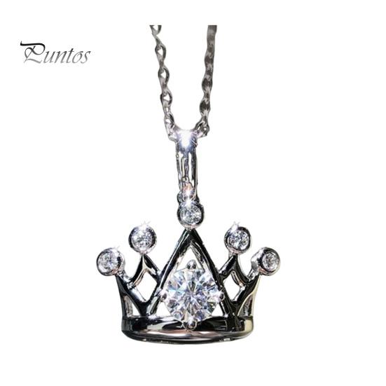 

Женское ожерелье с кубическим цирконием в форме короны, полое, гальванизированное, медное, яркого цвета, долговечное, блестящее, украшение на шею для повседневной носки, свадеб белый