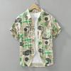 Summer Fashion Short Sleeve Printed Shirts Short Sleeve Men's Casual Shirt Youth Streetwear Funny Shirt Pure Cotton Men Tops