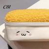 Cute Stationery Holder Fried Shrimp Tail Pencil Case, Plush Large Capacity Pouch, Soft Pen Bag Adorable for Students, School Gift Girls Storage