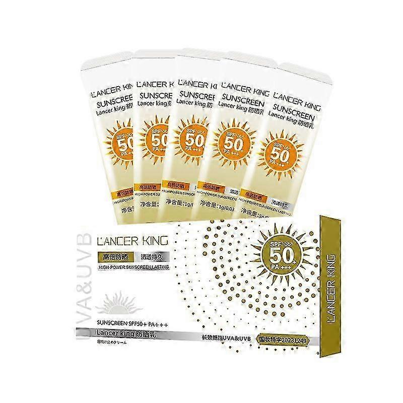 50Pcs Mini Sunscreen SPF 50+, Travel Size Sun Protection Moisturizing & Refreshing Sunscreen for Face Body, Waterproof & Sweatproof, Oil-Free Sun Prot