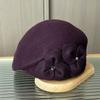 Ladies Autumn and Winter Elegant Flower Woolen Duck Tongue Beret Temperament Stewardess Hat Fashion Styling Top Hat