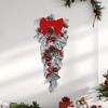 Christmas Wreath Decorative Realistic Garland Front Door for Festival House Wall Window Xmas