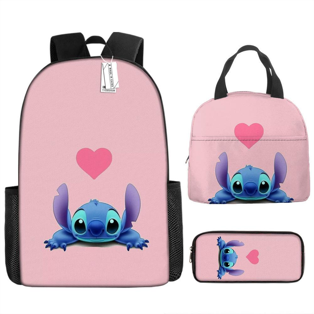 Children S School Bag Elementary School Student Style Backpack Lightweight Digital Printing Lunch Bag three-piece set (backpack+dinner bag+pencil bag)